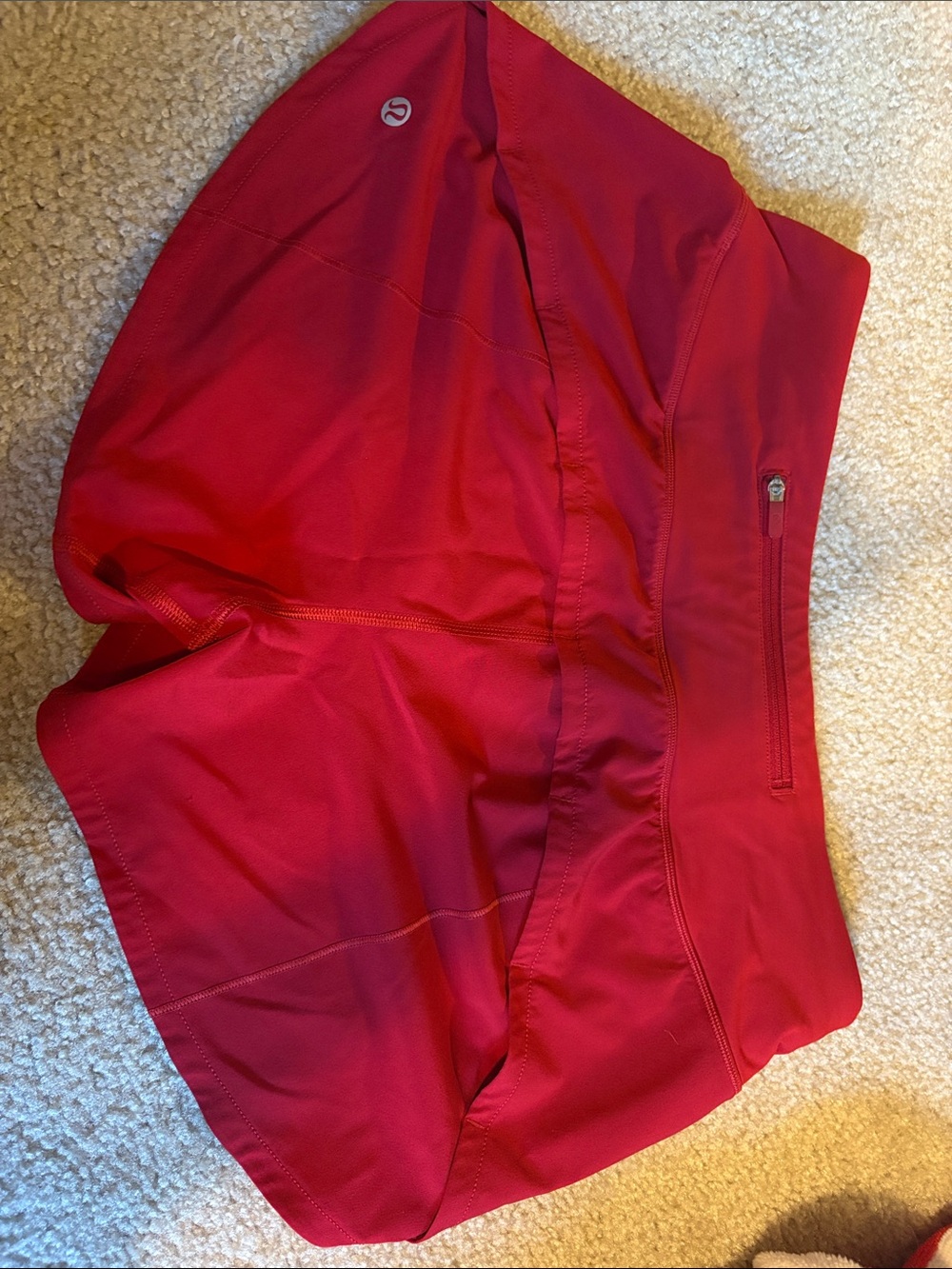 lululemon athletica Crimson Red Athletic Running Shorts - Picture 4 of 4